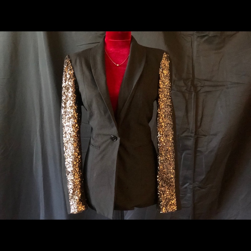 Foreign exchange embellished blazer
